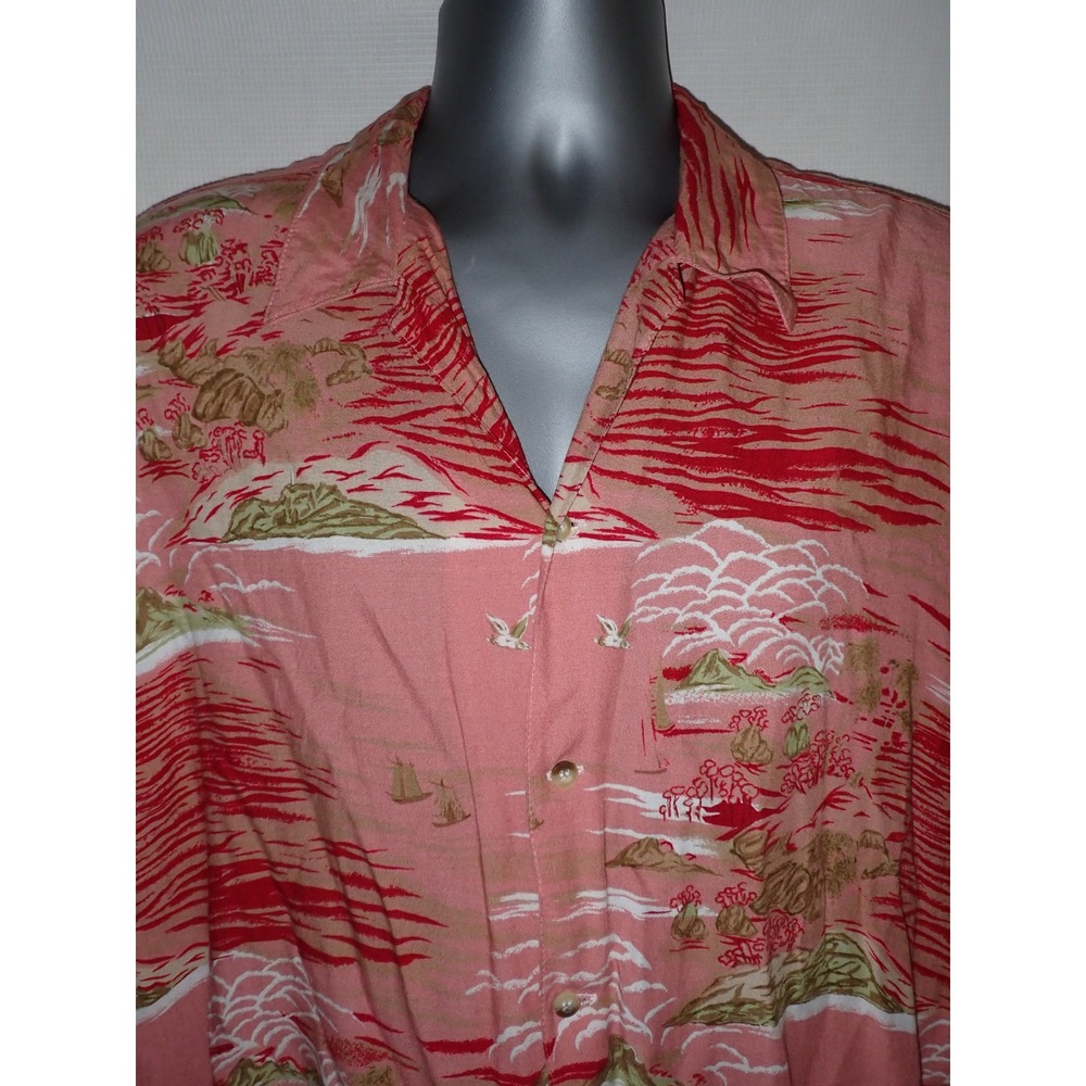 Thums Up Hawaiian Shirt Mens L Tropical Island Short Sleeve Vacation cruise - Picture 2 of 6